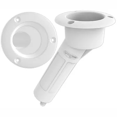 Mate Series Plastic 30&deg; Rod &amp; Cup Holder - Drain - Round