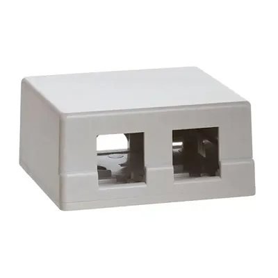 Cmple 776-N Surface Mount Box 2 port WHITE