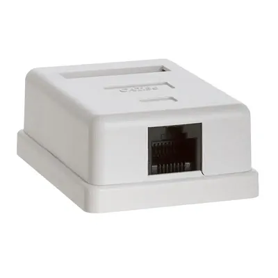 Cmple 777-N Surface Mount Box Cat5e Single WHITE