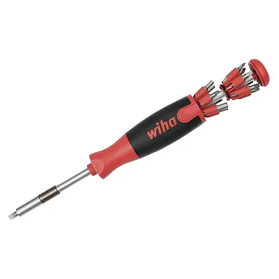 Wiha 26-In-1 Bit Holder Ultra Driver Tradesman - 14 Piece Set