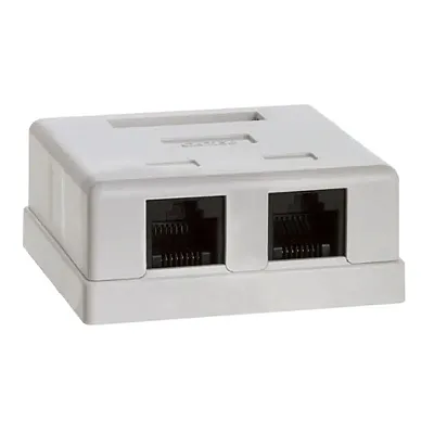 Cmple 778-N Surface Mount Box Cat5e Double WHITE