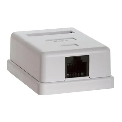 Cmple 779-N Surface Mount Box Cat6 Single WHITE