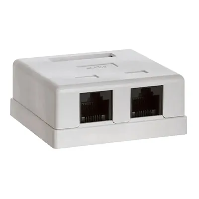 Cmple 780-N Surface Mount Box Cat6 Double WHITE
