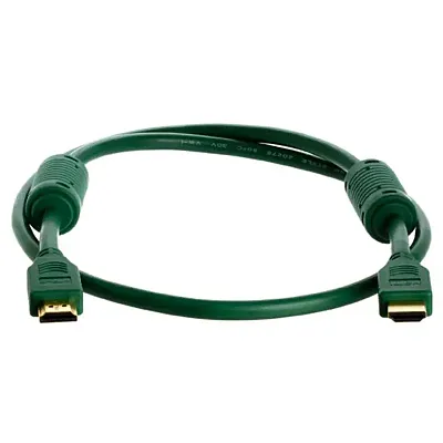 Cmple 782-N 28AWG HDMI Cable with Ferrite Cores - Green - 3FT