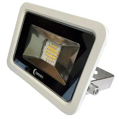 Lunasea 10W Slimline LED Floodlight, 120VAC Only, Cool White, 12