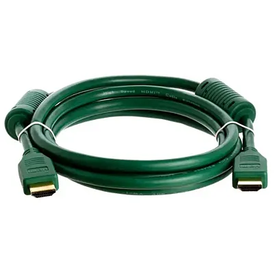 Cmple 783-N 28AWG HDMI Cable with Ferrite Cores - Green - 6FT