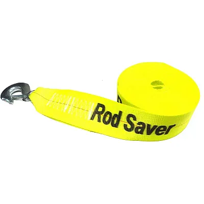 Rod Saver Heavy-Duty Winch Strap Replacement - Yellow - 3&quot; x 20&