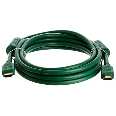 Cmple 784-N 28AWG HDMI Cable with Ferrite Cores - Green -10FT