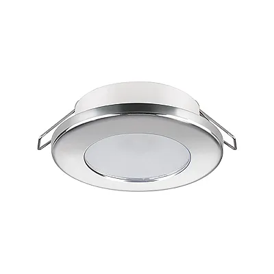 Quick Quick Ted C LED Light Stainless Steel Round Light, Round Bezel - Warm - 2W