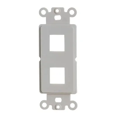 Cmple 793-N White Decorator Style Keystone Insert - 2 Port