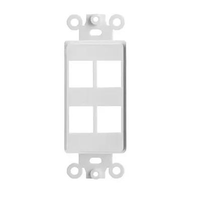 Cmple White Decora Style Keystone Insert - 4 Port 795-N