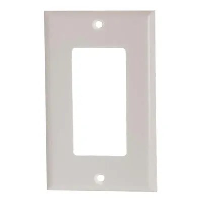 Cmple 796-N White Decoro Wall Plate - 1-Gang