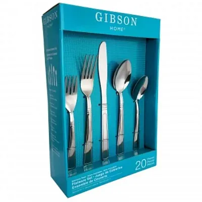 Gibson Home Creston 20-Piece Flatware Set with Tumble Finish