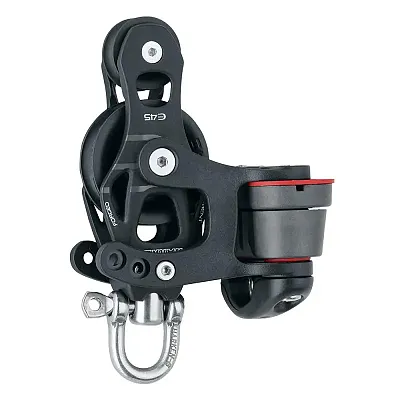 Harken 45mm Single Aluminum Element Fiddle Block w/Swivel &amp; 