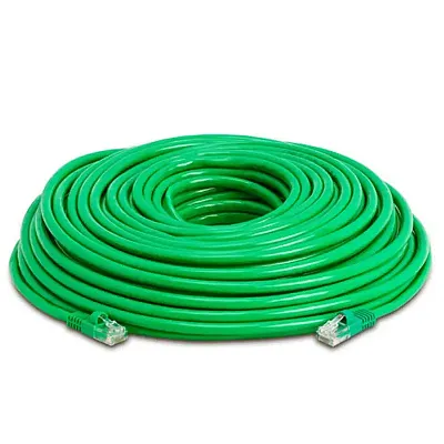 Cmple Rj45 Cat5 Cat5E Ethernet Lan Network Cable -W 100 Ft Green