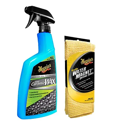 Meguiar's Hybrid Ceramic Wax w/Water Magnet Microfiber Dryin
