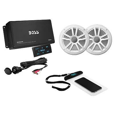Boss Audio ASK902B.6 Package w/4-Channel Bluetooth Amplifier w/R