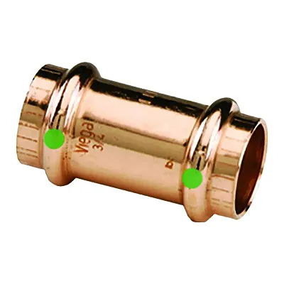 Viega ProPress 1/2" Copper Coupling w/Stop - Double Press Connec