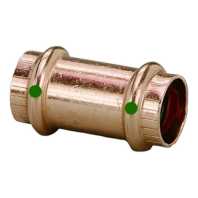 Viega ProPress 3/4" Copper Coupling w/o Stop - Double Press Conn