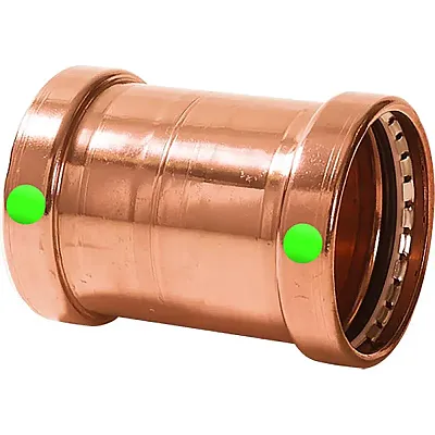 Viega ProPress XL 2-1/2" Copper Coupling w/o Stop - Double Press