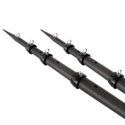 Tigress XD 3K Carbon Fiber Telescoping Outrigger Poles - 21&#39; - Matte Black/ 