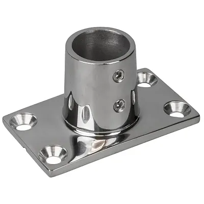 Sea-Dog Rail Base Fitting Rectangular Base 90&deg; - 316 Stainless Steel - 1-11/