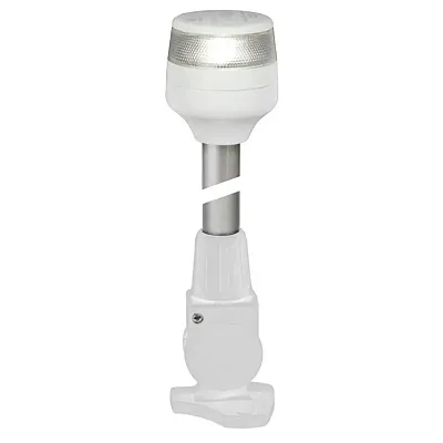Hella Marine 2nm All Round White Fold Down Pole Navigation Lamp - 8&quot; - White Bas