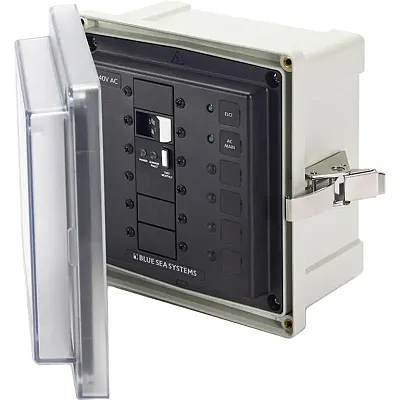 Blue Sea 3120 SMS Surface Mount System Panel Enclosure - 240V AC/50A ELCI Main f