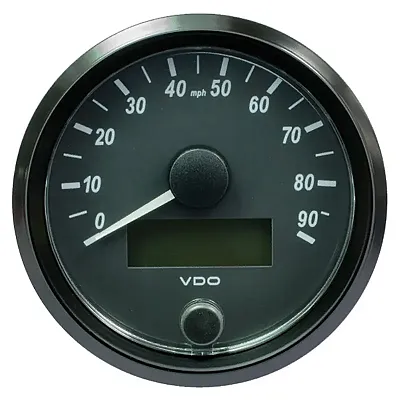 VDO SingleViu 80mm (3-1/8&quot;) Speedometer - 90MPH
