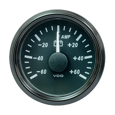 VDO SingleViu 52mm (2-1/16&quot;) Ammeter - 60 AMP