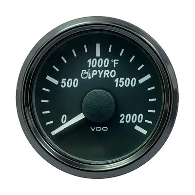 VDO SingleViu 52mm (2-1/16&quot;) Exhaust Gas Temp. Gauge - 2000&deg;F