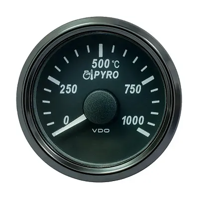 VDO SingleViu 52mm (2-1/16&quot;) Exhaust Gas Temp. Gauge - 1000&deg;C