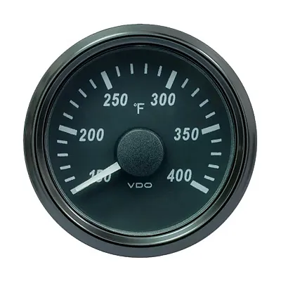 VDO SingleViu 52mm (2-1/16&quot;) Cylinder Temp. Gauge - 400&deg;F - 471-14 Ohm