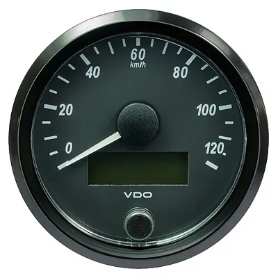 VDO SingleViu 80mm (3-1/8&quot;) Speedometer - 120 KM/H