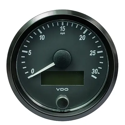 VDO SingleViu 80mm (3-1/8&quot;) Speedometer - 30 MPH