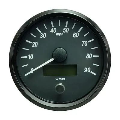 VDO SingleViu 100mm (4&quot;) Speedometer - 90 MPH