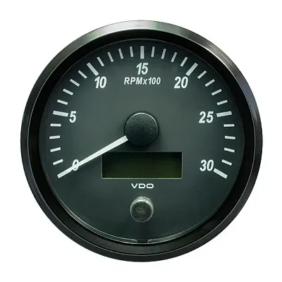 VDO SingleViu 100mm (4&quot;) Tachometer - 3000 RPM