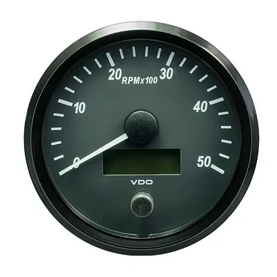 VDO SingleViu 100mm (4&quot;) Tachometer - 5000 RPM