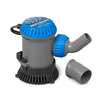TRAC Bilge Pump - 800/100GPH - 3/4&quot; &amp; 1-1/8&quot; Outlets
