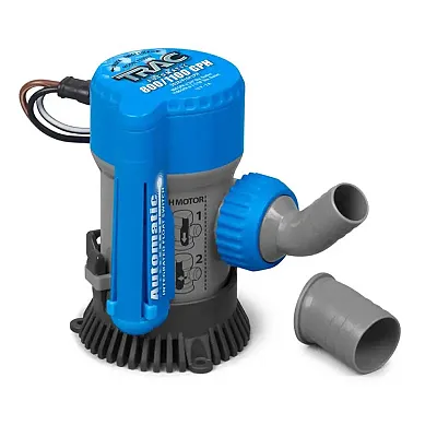 TRAC Bilge Pump - Automatic - 800/1100GPH - 3/4&quot; &amp; 1-1/8&quot; Outlets