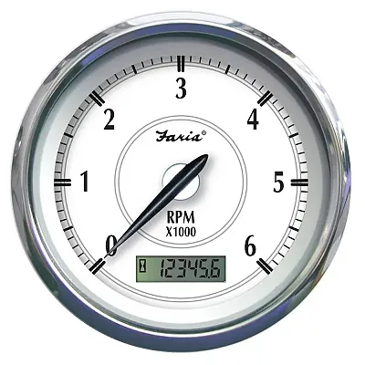 Faria Newport SS 4&quot; Tachometer w/Hourmeter f/Gas Outboard - 7000 RPM
