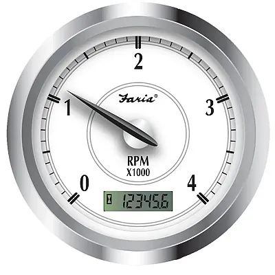 Faria Newport SS 4&quot; Tachometer w/Hourmeter f/Diesel w/Magnetic Pick-Up - 4000 RP