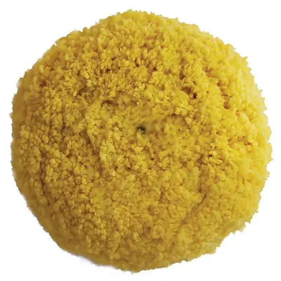 Presta Yellow Yellow Blended Wool Medium Cutting Pad - 9&quot; Screw-On Pad