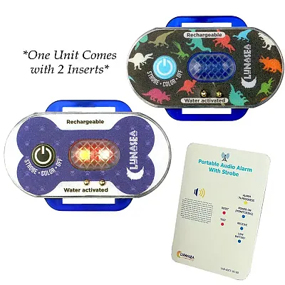 Lunasea Child/Pet Safety Water Activated Strobe Light w/RF Transmitter - Blue Ca