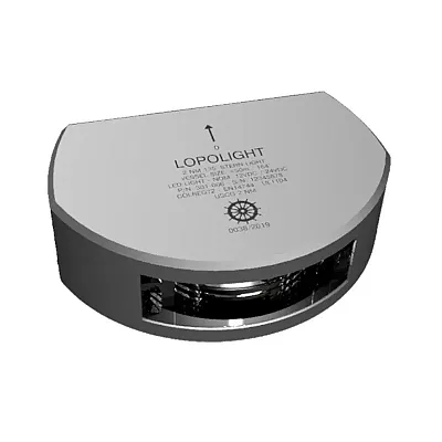Lopolight 135&deg; Stern Light w/6M Cable - 2nm - Silver Housing - Single - Vert