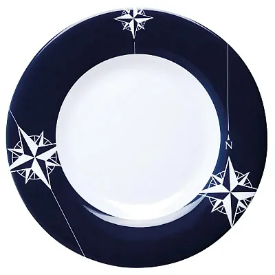 Marine Business Melamine Non-Slip, Flat, Round Dinner Plate - NORTHWIND - 10" Se