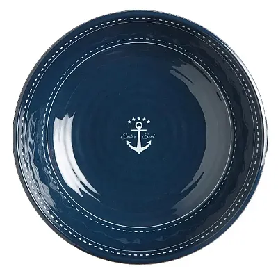 Marine Business Melamine Deep, Round Soup Plate - SAILOR SOUL - 8.8&quot; Set of 6