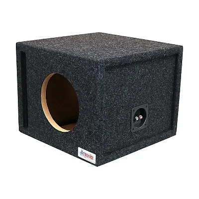Atrend Single 8" Vented Woofer Enclosure - Charcoal Carpet Covering