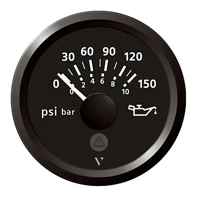 Veratron 52mm (2-1/16") Viewline Engine Oil Pressure 150 PSI - Black Dial &amp; 