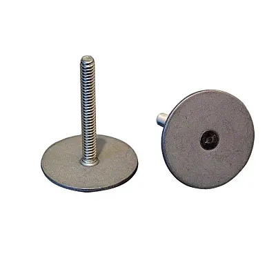 Weld Mount Stainless Steel Stud 1.25" Base 10 x 24 Threads .50" Tall - 15 Quanti